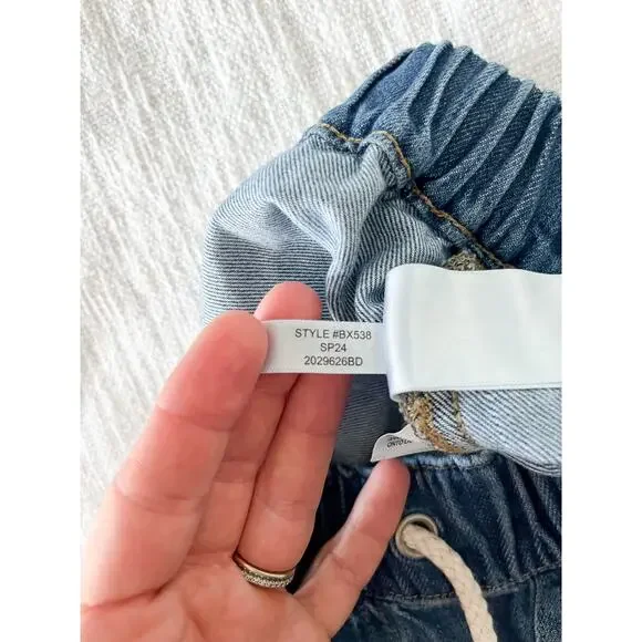J. Crew Factory | NWT Flawed | Denim Drawstring Pant | East Harbor Wash | Sz 25 - Picture 11 of 11